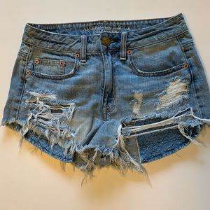 American Eagle - high rise denim shorts